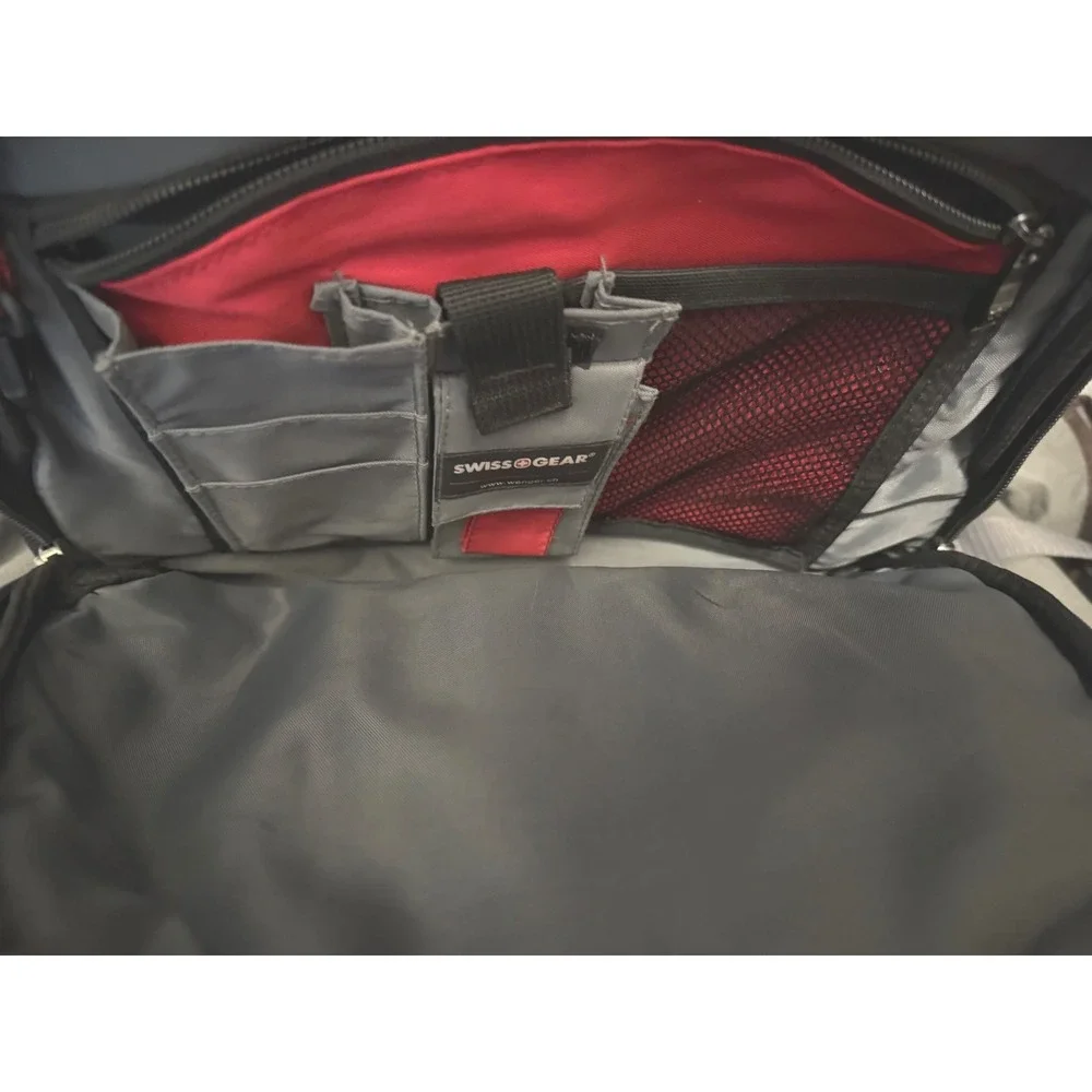SwissGear Laptop Backpack Large Black Grey Tech Travel School Work Commuter Bag